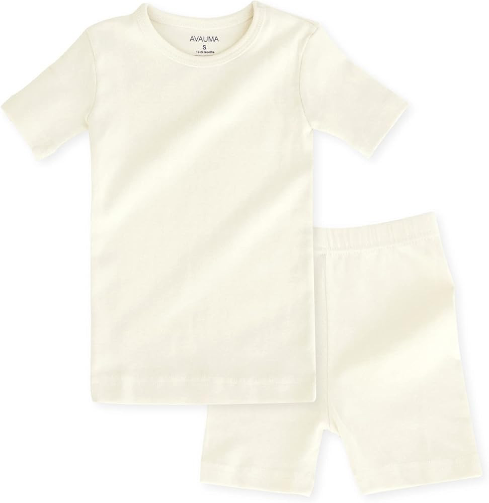 AVAUMA Baby Boys Girls Pajama Set Kids Toddler Snug fit Basic Cotton Sleepwear pjs for Daily | Amazon (US)