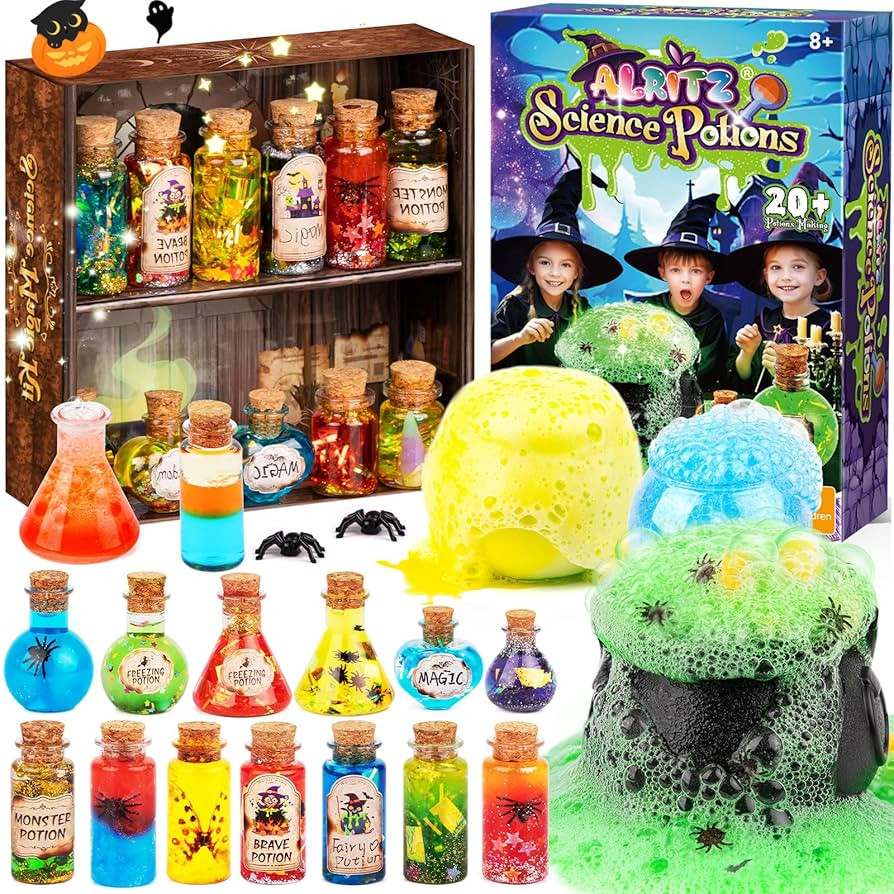 Alritz Science Potion Kits for Kids - 23 Magic Mix Potion Bottles, Witches Cauldron, Birthday Par... | Amazon (US)