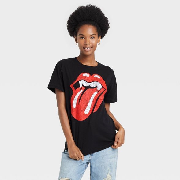 Women's Rolling Stones Halloween Short Sleeve Graphic T-Shirt - Black | Target