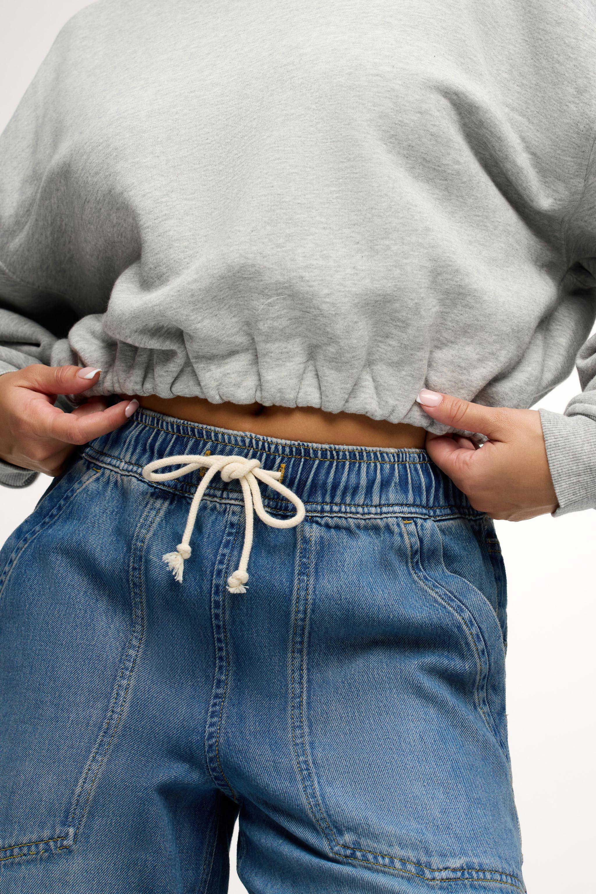 Vintage Fleece Cinch Waist Sweatshirt | Vintage Fleece Sweatshirt for Women | nuuds