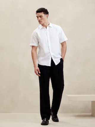 Slim Linen-Blend Shirt | Banana Republic Factory