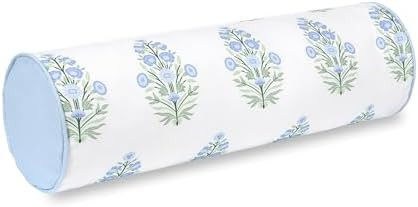 Amazon.com: Hofdeco Premium Coastal Grandmillennial Patio Indoor Outdoor Bolster Pillow Cover Onl... | Amazon (US)