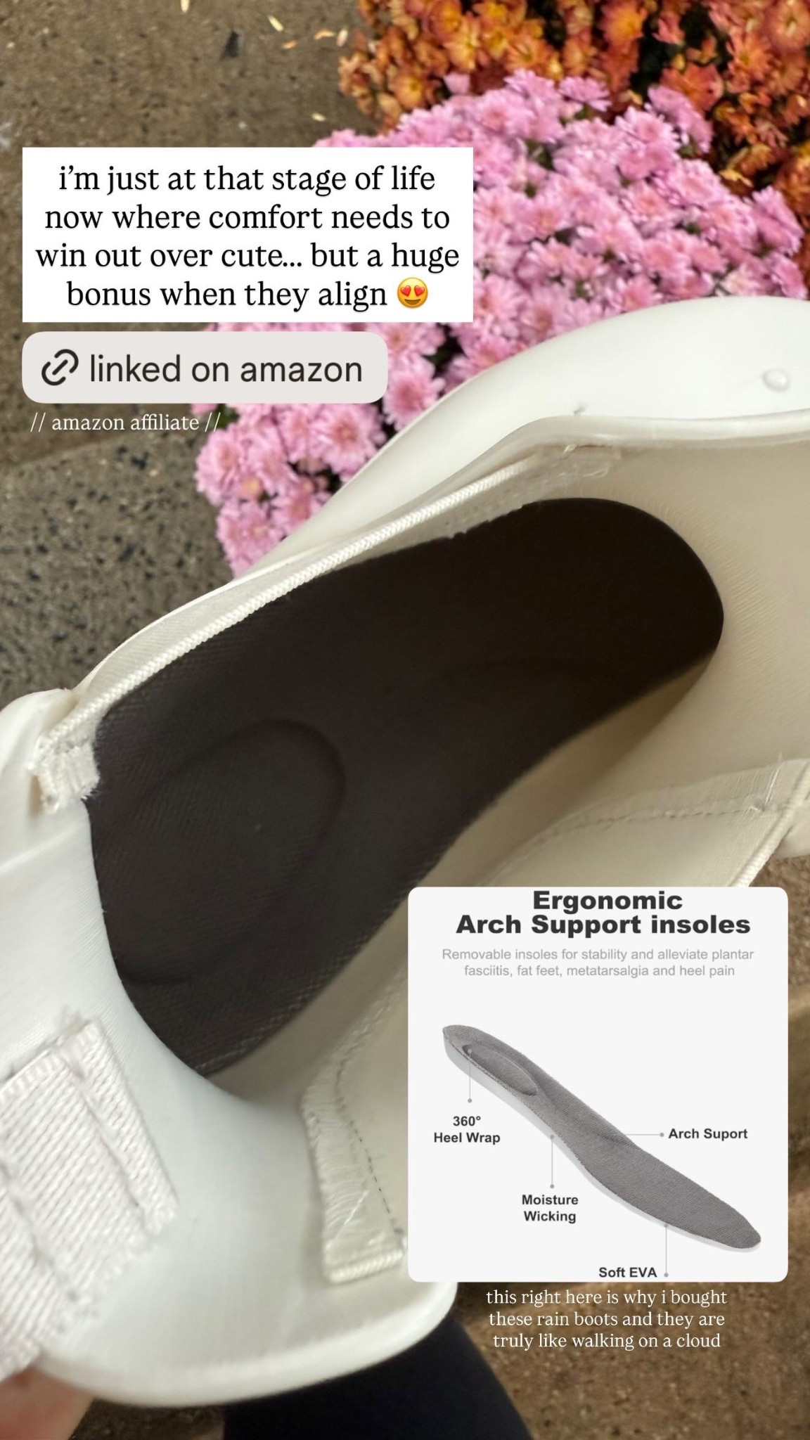 i’m just at that stage of life now where comfort needs to win out over cute….. but a huge bonus when they align 😍 // this right here is why i bought these rain boots and they are truly like walking on a cloud

#LTKShoeCrush #LTKSeasonal #LTKFindsUnder50