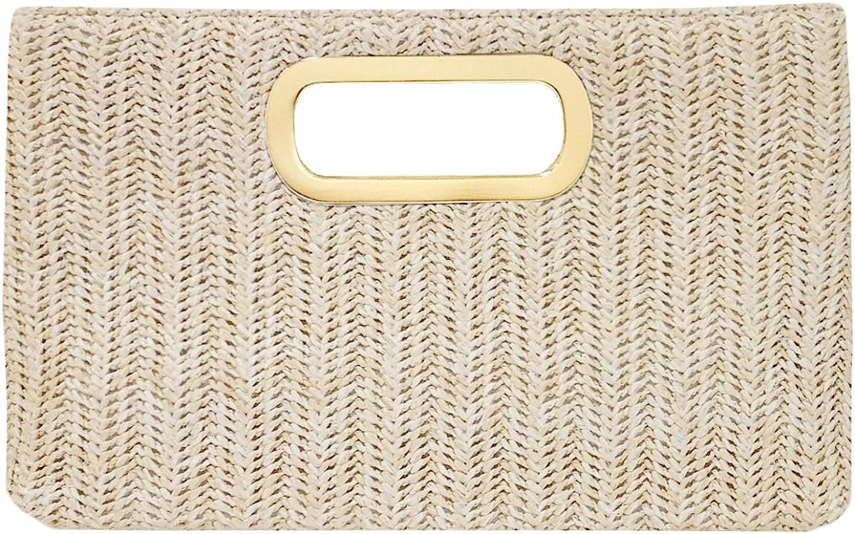Top Handle Straw Clutch | Amazon (US)