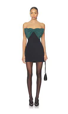 MORE TO COME Giovanni Mini Dress in Black And Green from Revolve.com | Revolve Clothing (Global)