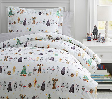 Star Wars Holiday Organic Duvet Cover & Shams | Pottery Barn Kids