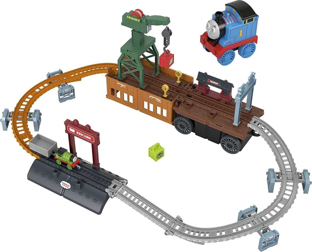 Thomas & Friends Toy Train Set 2-in-1 Transforming Thomas Playset with Track, Diecast Percy & Cra... | Amazon (US)
