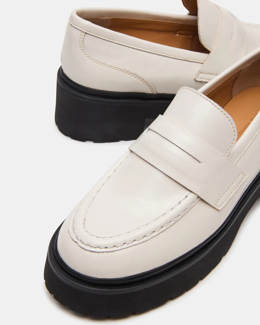 LAYKEN Bone Leather Platform Lug Women's Loafer | Steve Madden (US)