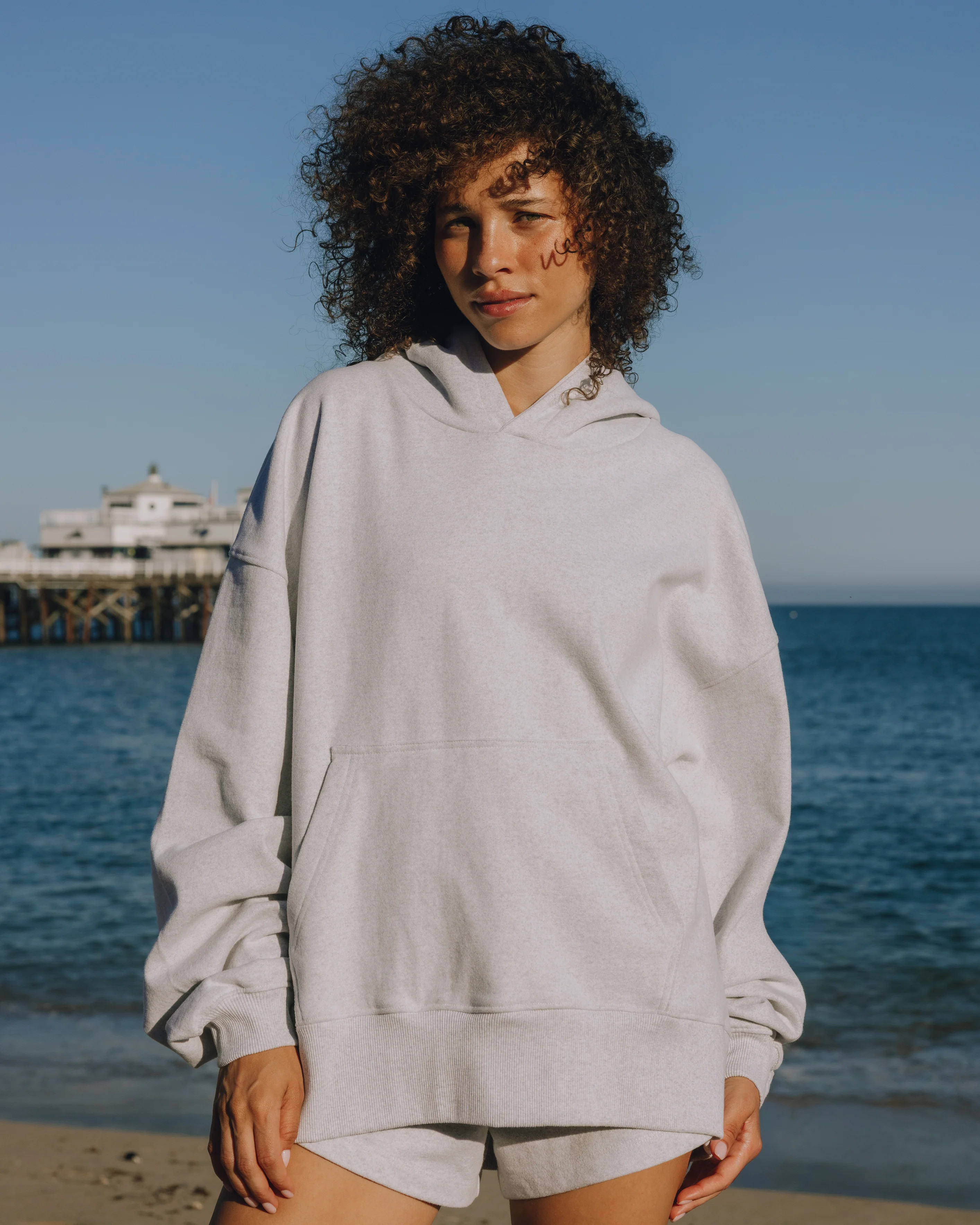 Oversized Fleece Hoodie - Heather Grey | Daily Drills LLC