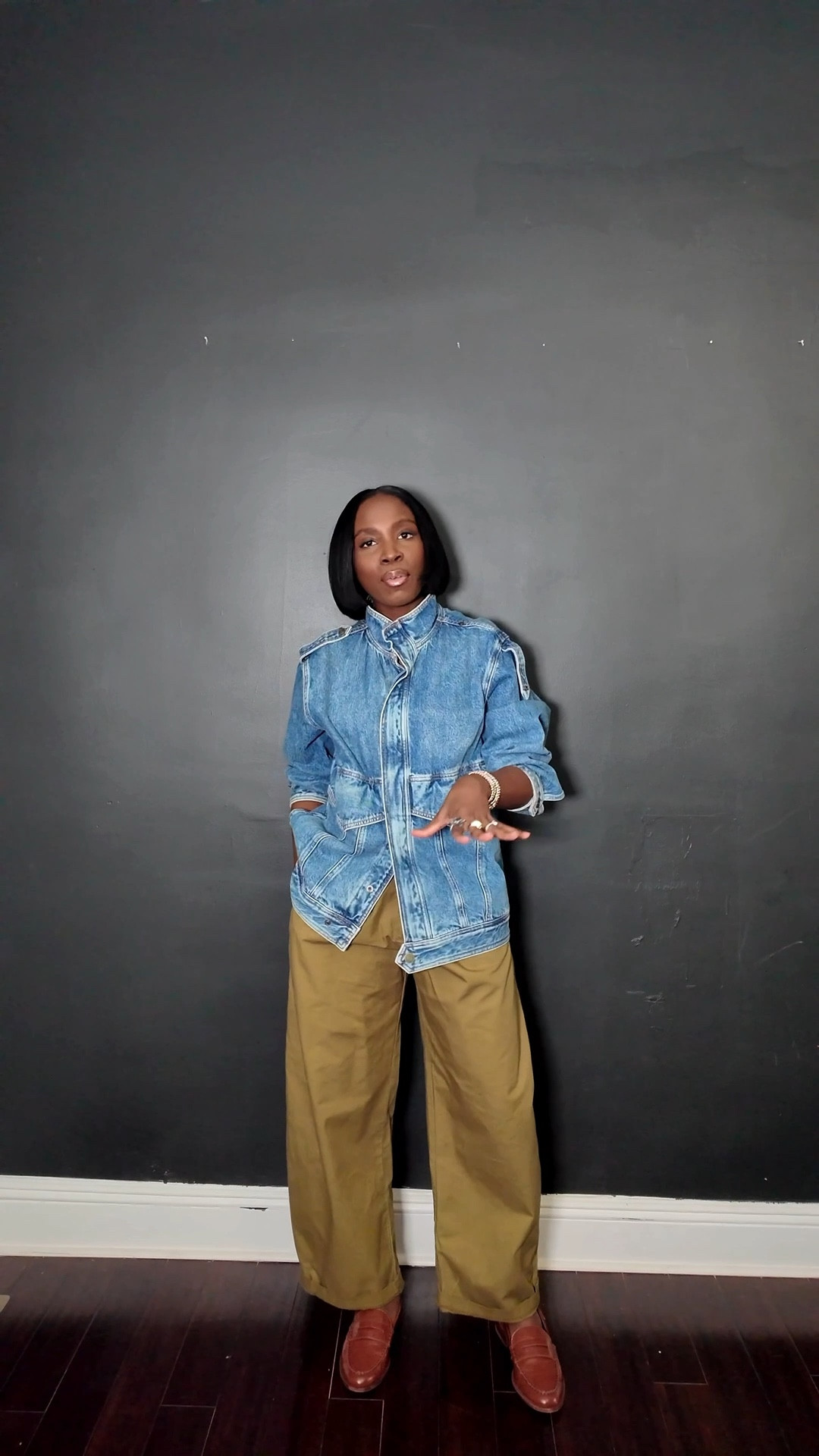 Denim + green= A VIBE

#LTKWorkwear #LTKgrwm #LTKootd