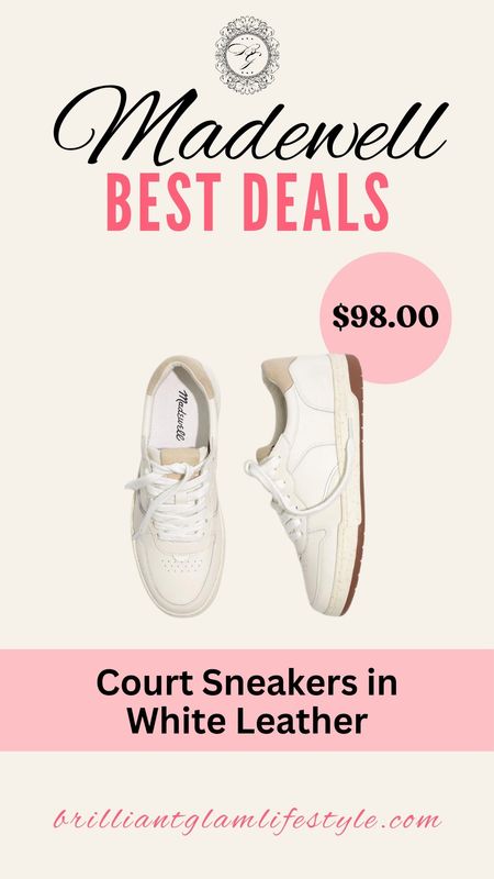 Madewell Best deal today! Court Sneakers in White Leather for only $98.00. Add to cart now! 

#LTKxMadewell #LTKGiftGuide #LTKSaleAlert