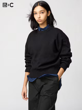 Smooth Cotton Sweater Black Medium UNIQLO US | UNIQLO (US)