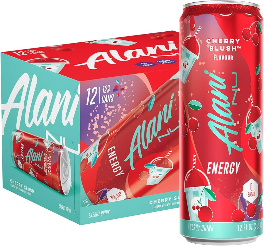Alani Nu CHERRY SLUSH Sugar Free, Low Calorie Energy Drinks, 200mg Caffeine, Biotin B Vitamins, Z... | Amazon (US)