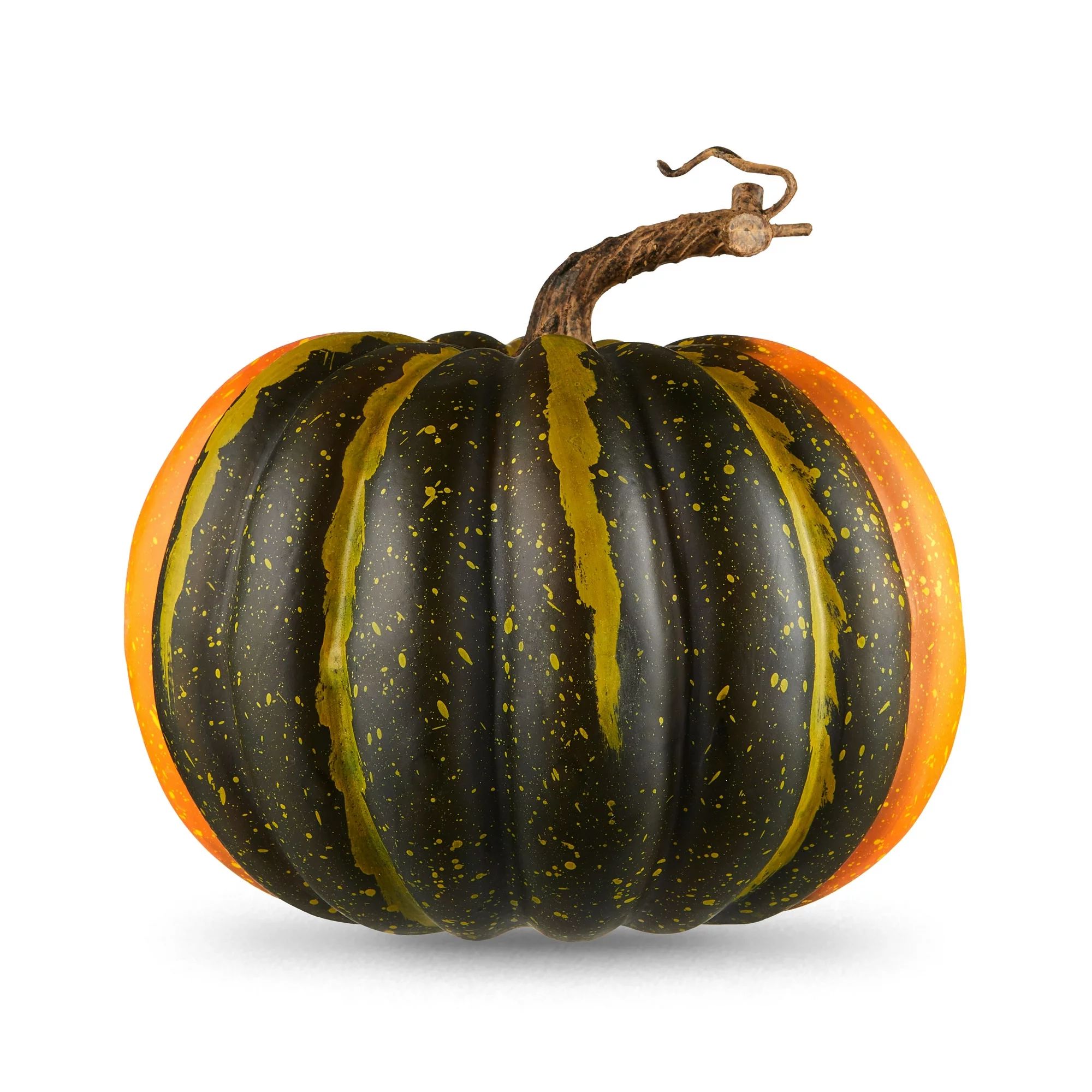 Harvest 7 in Orange and Green Foam Pumpkin Decoration, Way to Celebrate | Walmart (US)