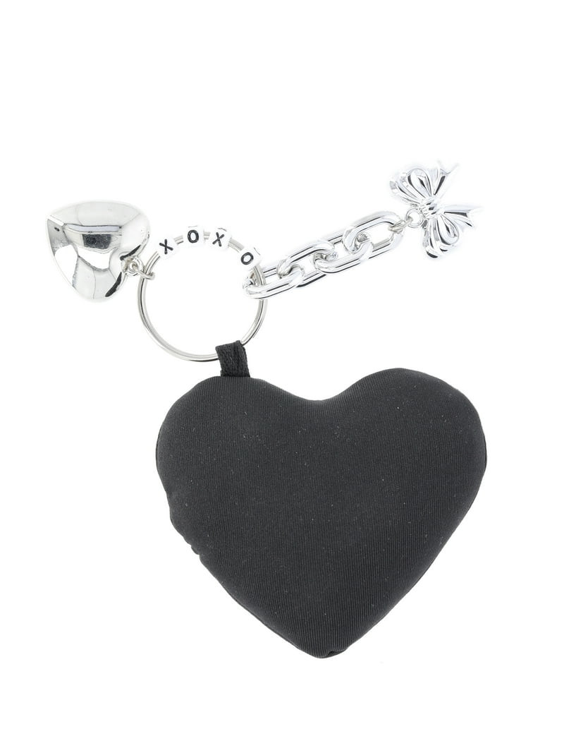 No Boundaries Women's Bag Charm, Black Puffer Heart | Walmart (US)