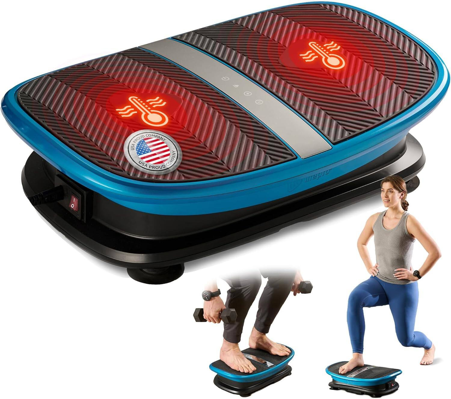 LifePro - Vibration Plate Exercise Machine with Voice Control and Heat Whole Body Vibrating Plate - Black | Best Buy U.S.