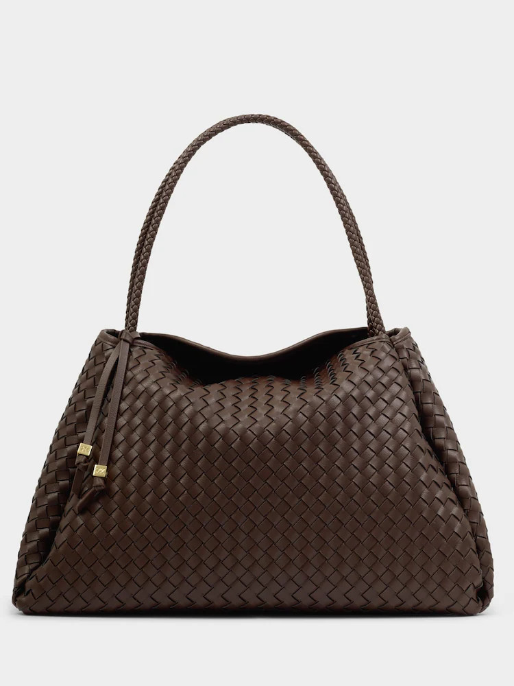 Katie Loxton Brown Large Nova Hand Woven Shoulder Bag | Next EU