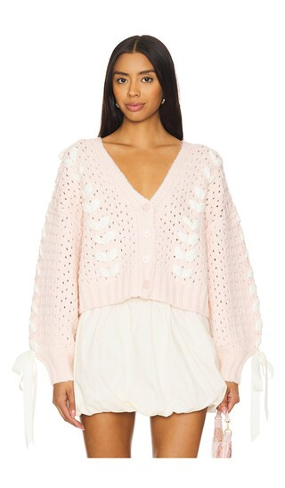 Laurel Cardigan in Pink | Revolve Clothing (Global)