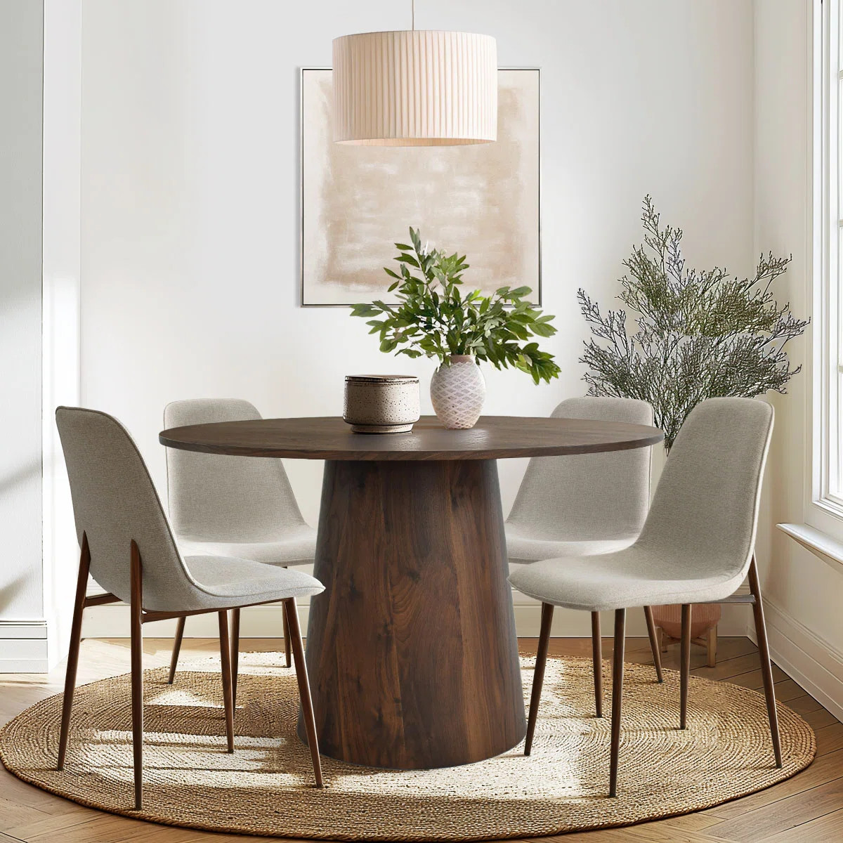 Wade Logan® Benvinda 5 - Piece Round Pedestal Dining Table Set & Reviews | Wayfair | Wayfair North America