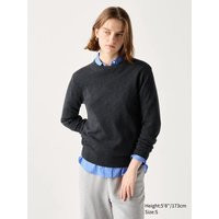 Uniqlo - 100% Cashmere Crew Neck Jumper - Dark Grey | UNIQLO (UK)