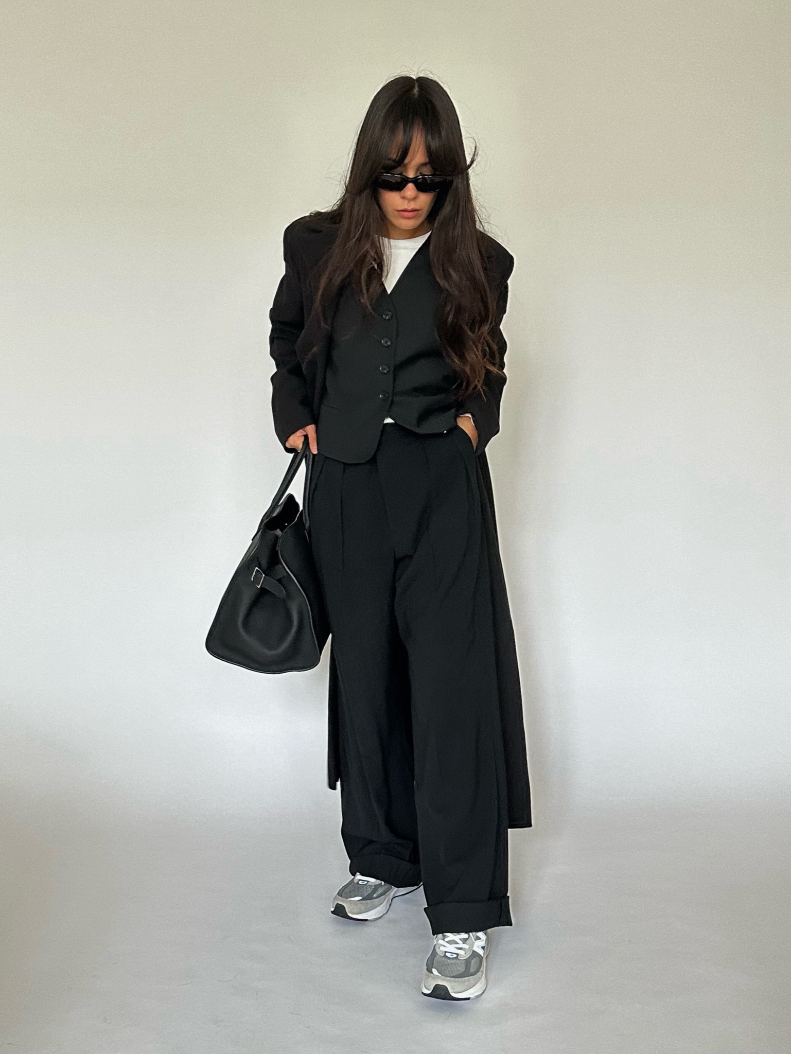 the chic way to style the new balance 990v6 sneakers. suitpants, vest and blazer coat

#LTKstyletip #LTKeurope