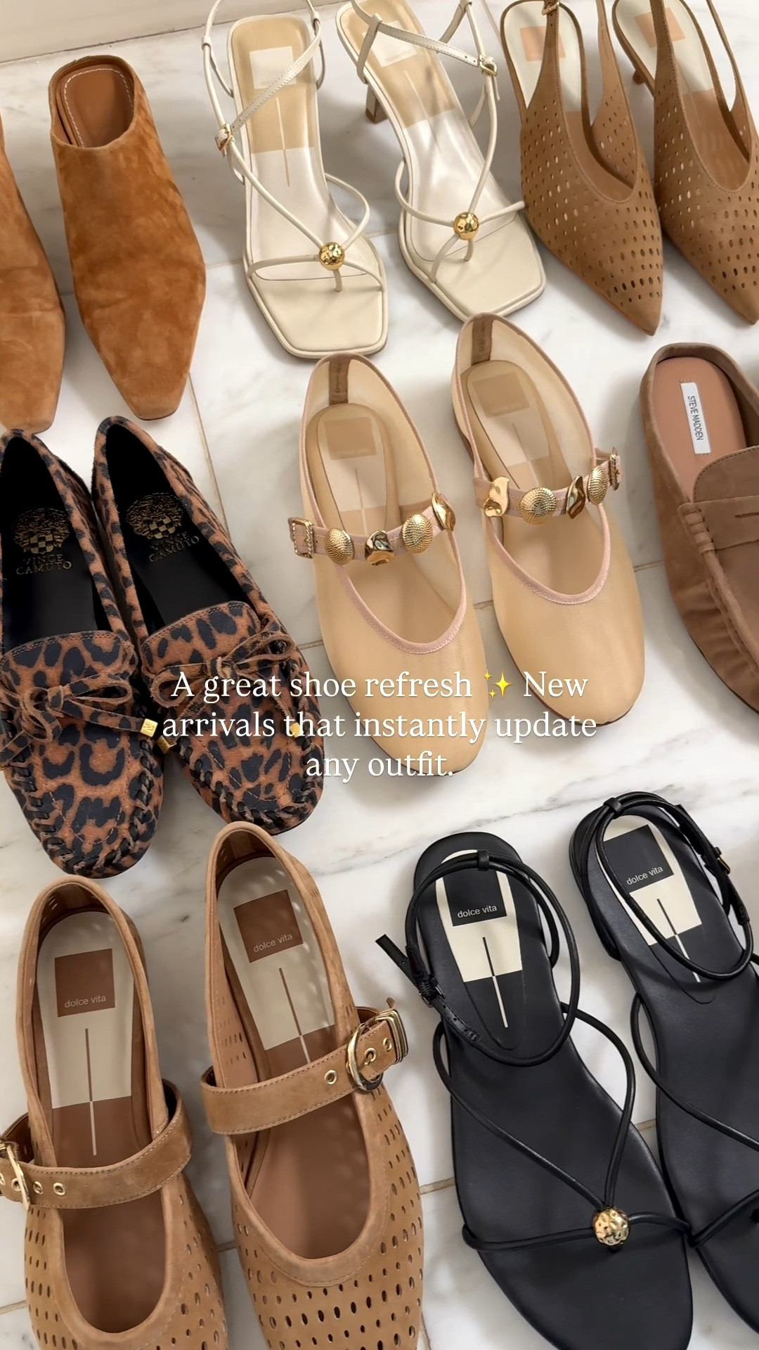 A great shoe refresh ✨ New arrivals that instantly update any outfit.
