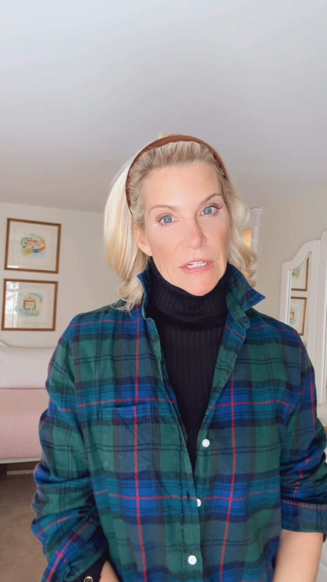 Feeling sorry for my laid shirts lately. Not anymore!  I put on this amazing plaid flannel with amazing cropped glare blank pants, a black turtleneck and black loafers.  One and done 

#LTKOver40 #LTKootd #LTKTravel