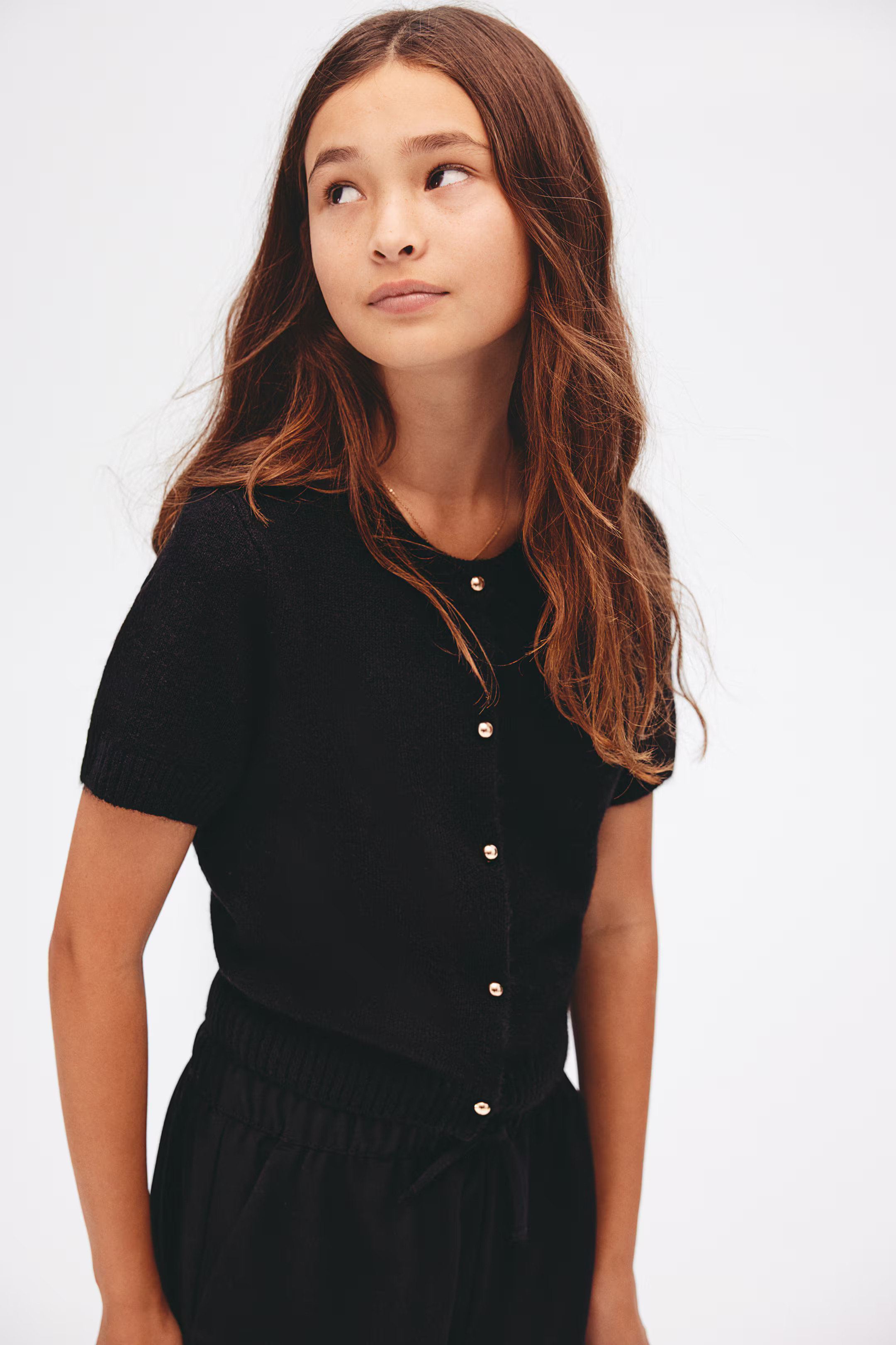 Short-Sleeved Fine-Knit Cardigan | H&M (US + CA)