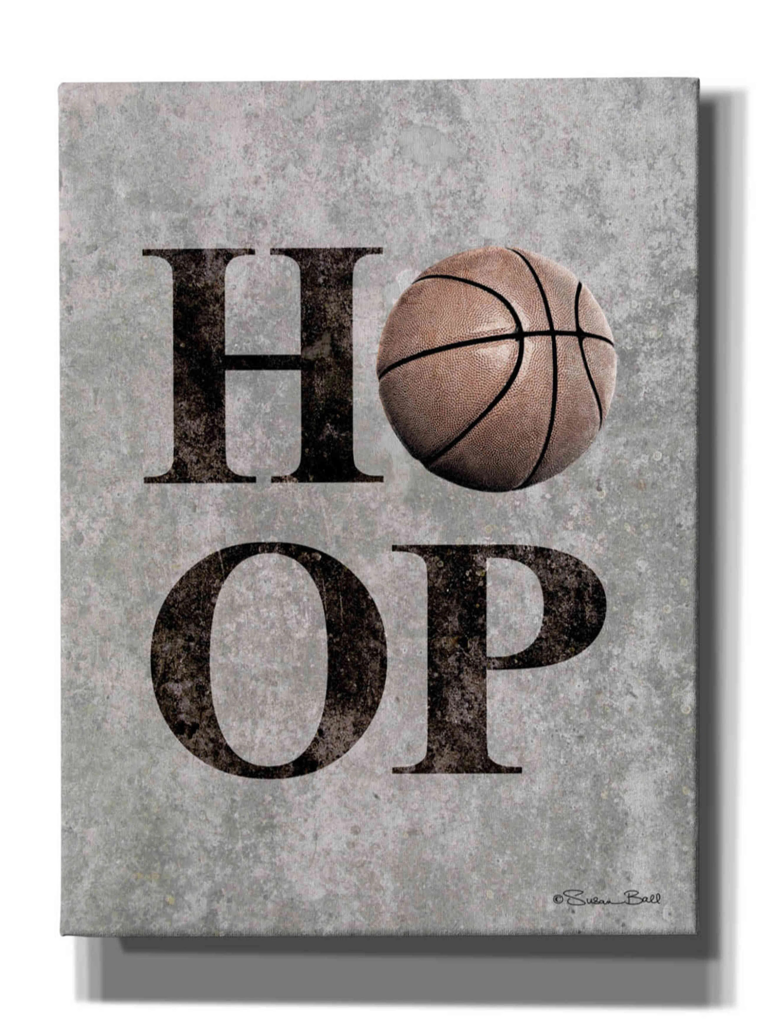 Trinx Basketball Hoop by Susan Ball - Wrapped Canvas Textual Art | Wayfair | Wayfair North America