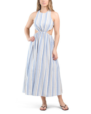 Striped Cut Out Maxi Dress | Casual Dresses  | Marshalls | Marshalls