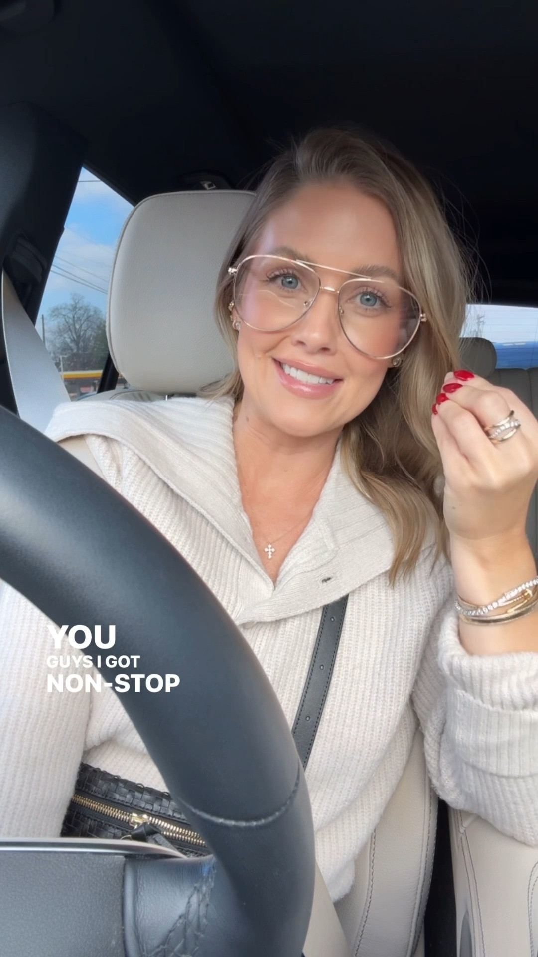 I’ve been loving these giant blue light glasses from Amazon 😆 You can also get them in readers!
Outfit is linked too - XS sweater / 25 jeans / size down a 1/2 in my flats ❤️

#LTKPetite #LTKootd #LTKOver40