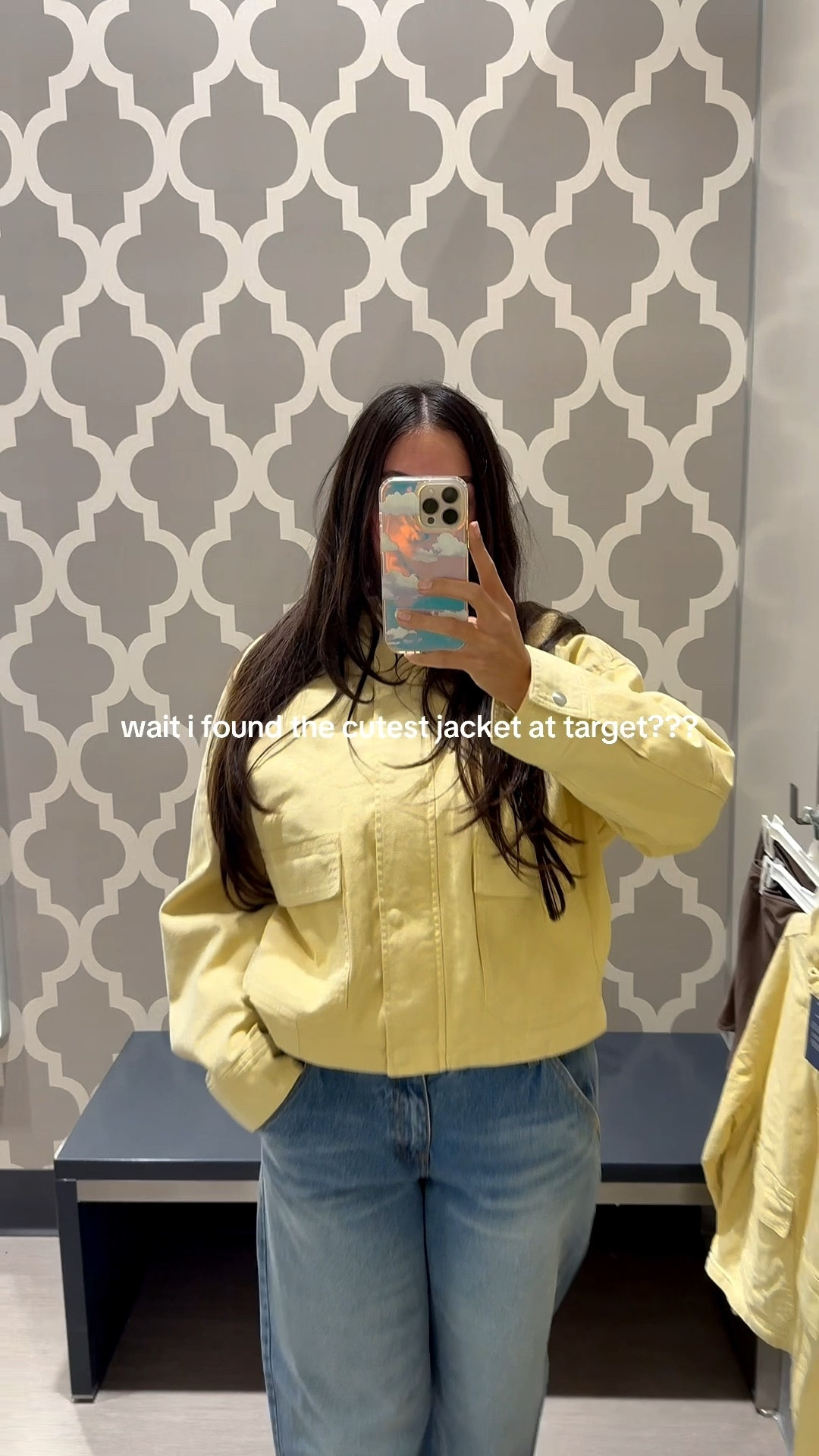 Jacket, jeans, and bandeau top all from @Target  & all linked 🔗💛 wearing a size XL in the jacket, 8 in jeans, and a L in the bandeau top 

#LTKMidsize #LTKootd