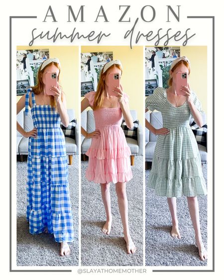 Amazon summer dresses I’m loving this year!

Left: blue plaid dress in small
Center: pink dress in xsmall
Right: green dress in small

Amazon dresses, xs petite style, petite hourglass style, amazon sale, prime day deals 

#LTKxPrimeDay #LTKsalealert #LTKunder50