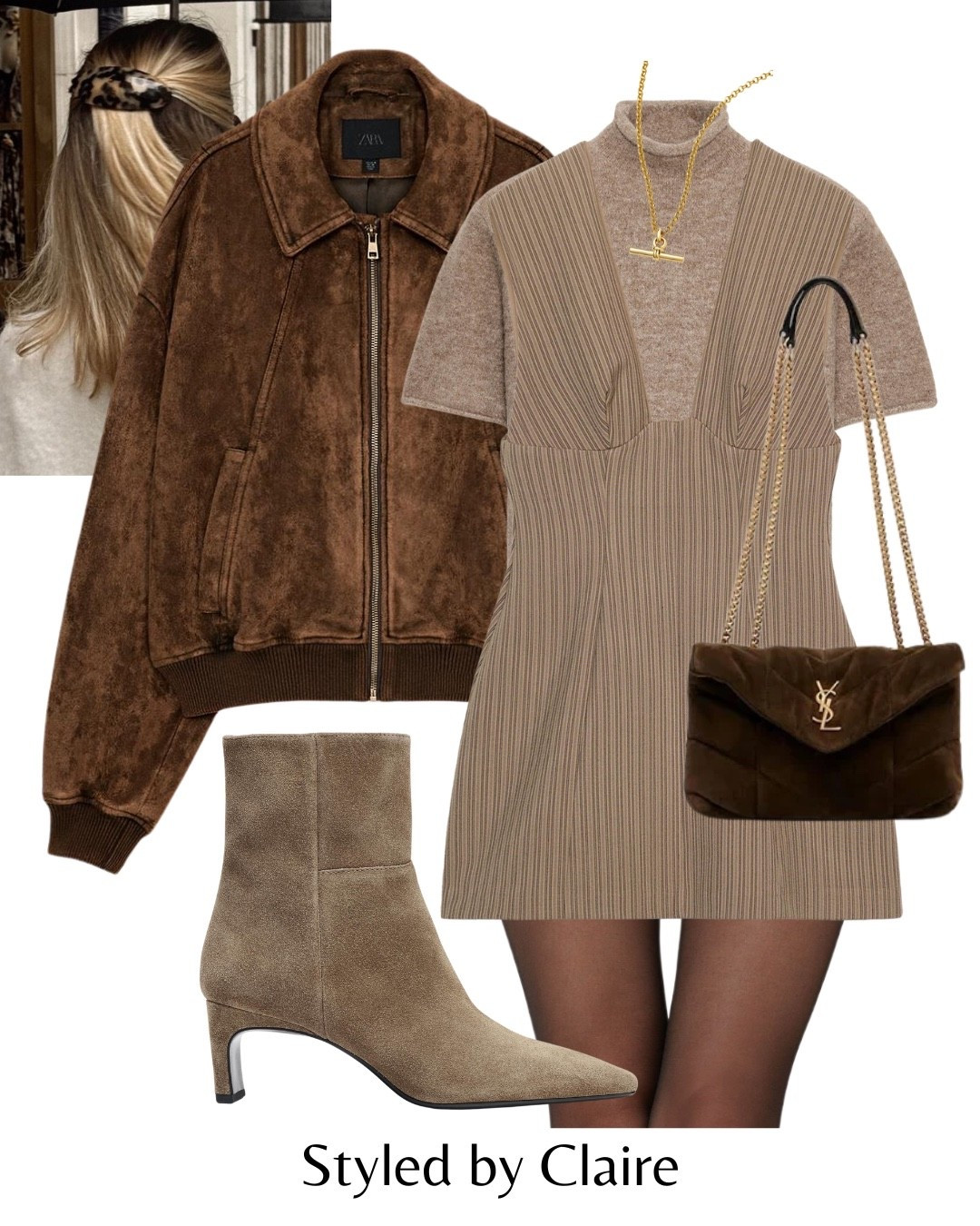 Valentines Date Night Inspo🥂
Tags: Zara faux suede bomber jacket turtleneck knit top stripe low cut dress neutral beige chic women’s style midi boots ankle taupe ysl clutch bag missoma necklace fashion party brunch city break Parisian style

#LTKstyletip #LTKdatenight