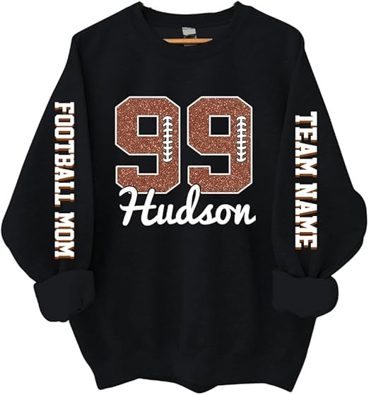 Personalized football mom, football mom sweatshirt, football sweatshirt | Amazon (US)