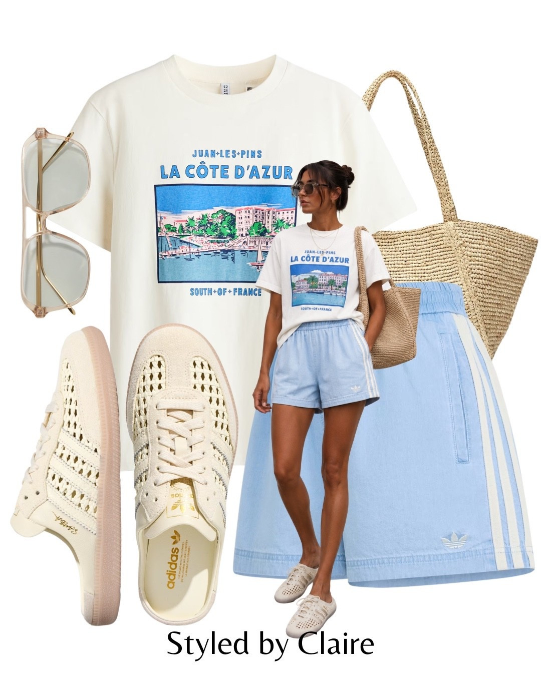 ADIDAS SAMBA RAFFIA MULES🩵🩵
Tags: trending viral trainer style h&’ graphic tshirt st tropez denim summer jorts shorts logo tote bag sunglasses fashion city break cool girl inspo outfit ideas hokiday vacation baby blue

#LTKsummer #LTKstyletip #LTKshoes