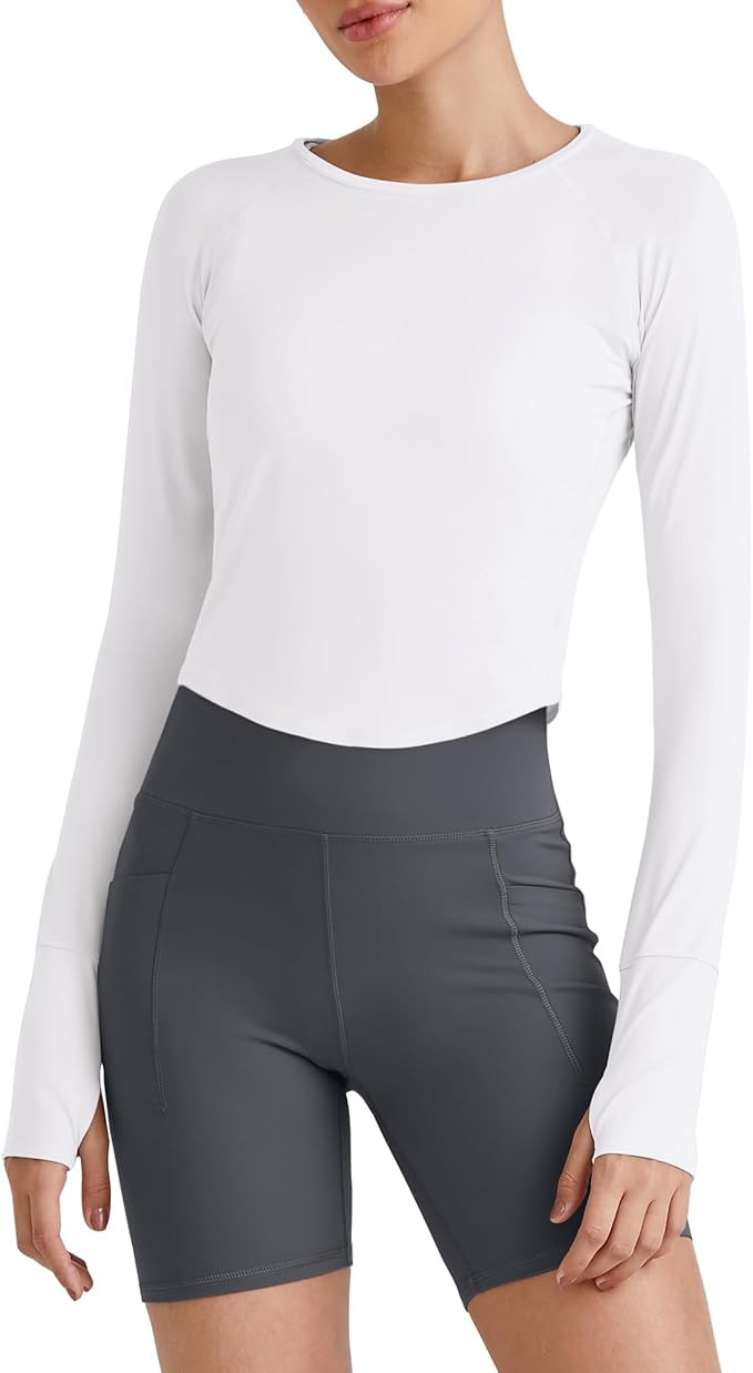 G4Free UPF 50+ Rash Guard for Women Long Sleeve Workout Tops Lightweight Sun Shirts UV Protection... | Amazon (US)