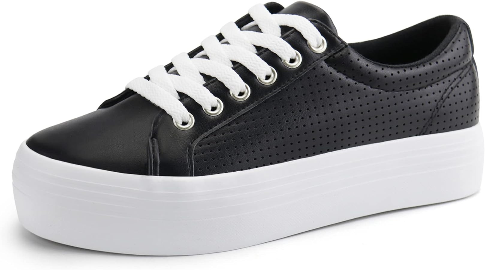 JABASIC Women Platform Sneakers Breathable Casual Lace Up Fashion Walking Shoes | Amazon (US)