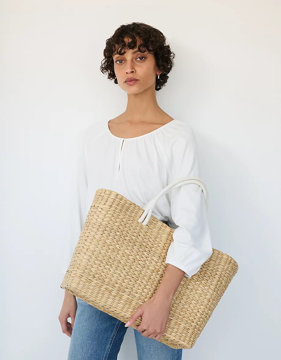 Straw Basket Bag | Bags & Purses | The  White Company | The White Company UK & ROW
