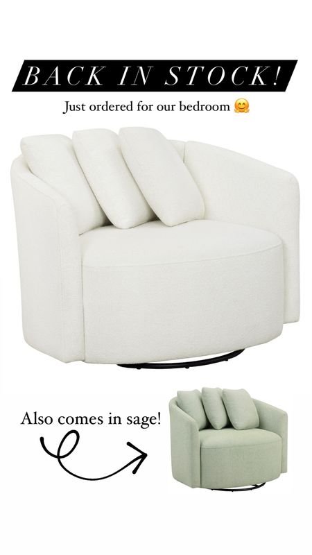 This gorgeous oversized swivel chair is under $300 and BACK IN STOCK!! Just ordered for our primary bedroom (wanted to swap out for a more fun chair!!) 

#LTKhome #LTKstyletip #LTKsalealert