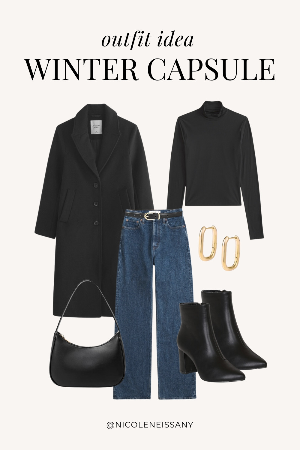 Winter Capsule Wardrobe Outfit Idea | winter capsule outfit, winter outfit, winter outfits, winter style, winter fashion, winter 2024 fashion, winter outfits 2024, winter trends 2024, winter outfit inspo, winter outfit inspiration, winter capsule wardrobe essentials, winter wardrobe essentials, winter closet essentials, winter essentials, winter basics, winter must haves, neutral capsule wardrobe, neutral outfit, neutral fashion, casual outfit, casual date night outfit, elevated casual outfit, brunch outfit, everyday outfit, work outfit, Abercrombie, Abercrombie denim, Abercrombie jeans, Amazon Fashion, Revolve, Lulus, Nordstrom, H&M // winter coat, wool coat, turtleneck top, black ankle boots, heeled ankle boots, gold square hoop earrings 

 #liketkit #liketkit 

#LTKSaleAlert #LTKTravel #LTKShoeCrush #LTKSeasonal #LTKItBag #LTKFindsUnder100 #LTKStyleTip #LTKFindsUnder50