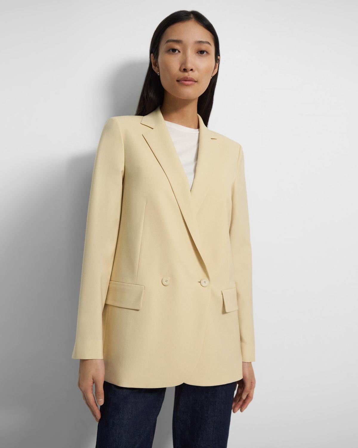 Double-Breasted Boy Jacket in Good Wool | Theory