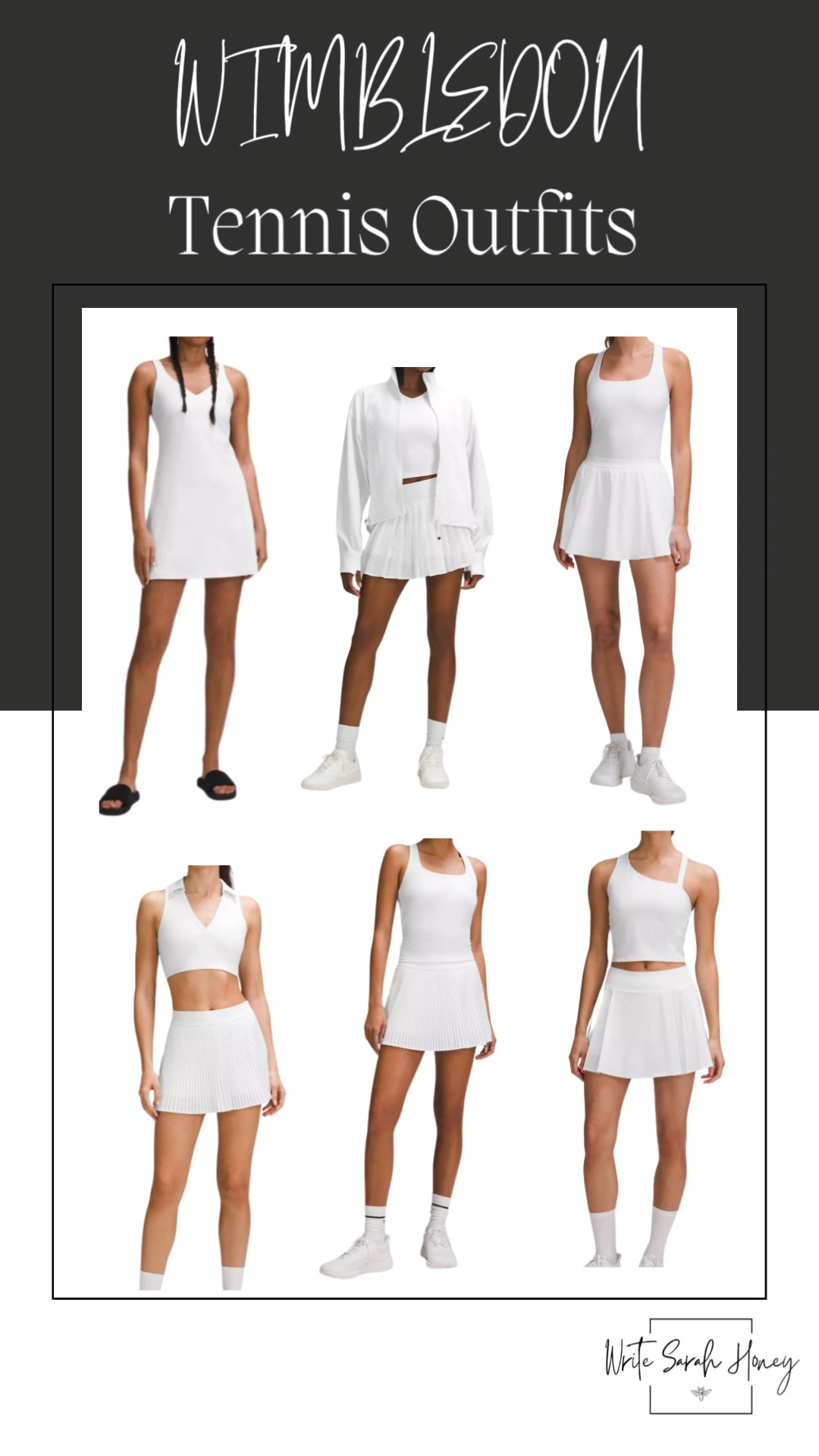 Wimbledon Tennis Outfits! 
#wimbledon #tennis #tennisoutfits #july #travel #white #fashion 

#LTKTravel #LTKActive #LTKFindsUnder100