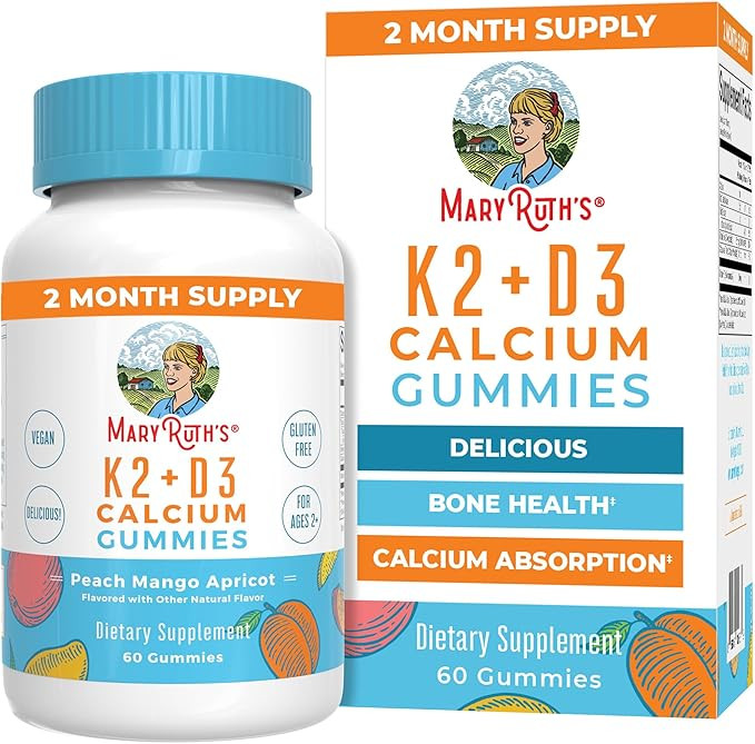 MaryRuth Organics Calcium with Vitamin D & Vitamin K2, 2 Month Supply, Calcium Supplement Support... | Amazon (US)