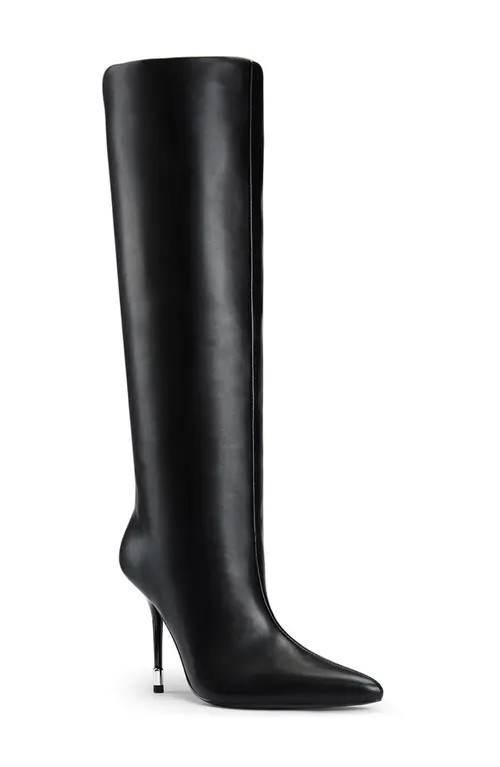 FEMME LA Prague Knee High Stiletto Boot in Black at Nordstrom, Size 11Us | Nordstrom
