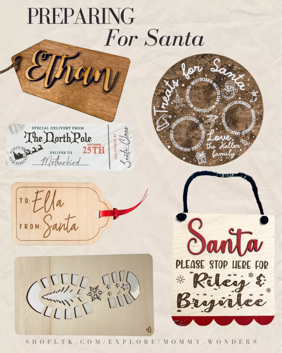 Personalized & Signed by Santa Christmas Gift Labels - Special