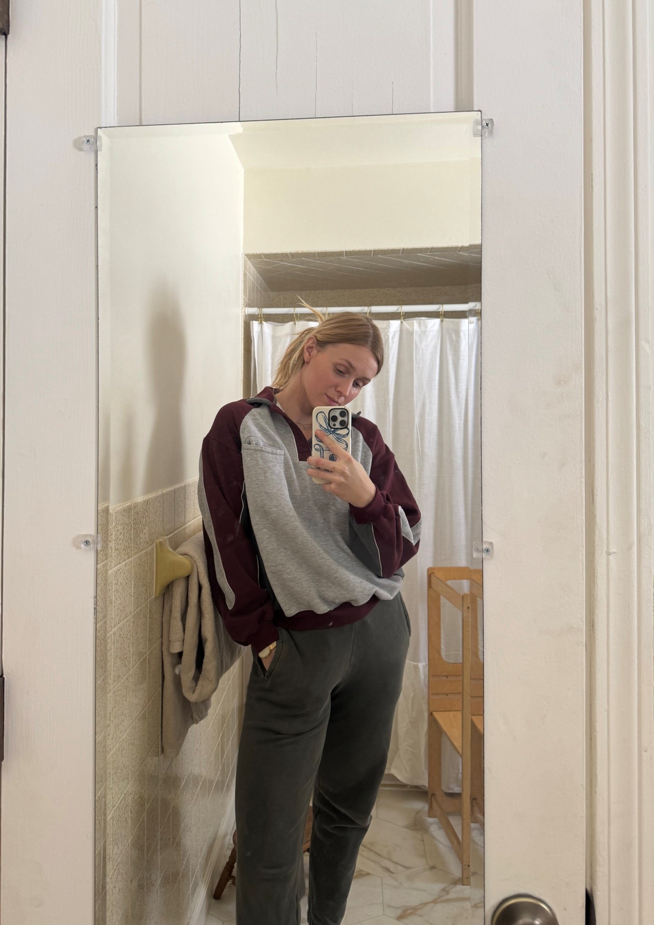 Cozy vintage home fit  

I thrifted this pull over and LOVE the 90s color block on it. 

Here are some similar ones, my exact sweats and some DUPES.

#LTKmomlife #LTKootd #LTKHome