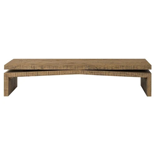 Rayan Rustic Lodge Brown Reclaimed Wood Coffee Table | Kathy Kuo Home