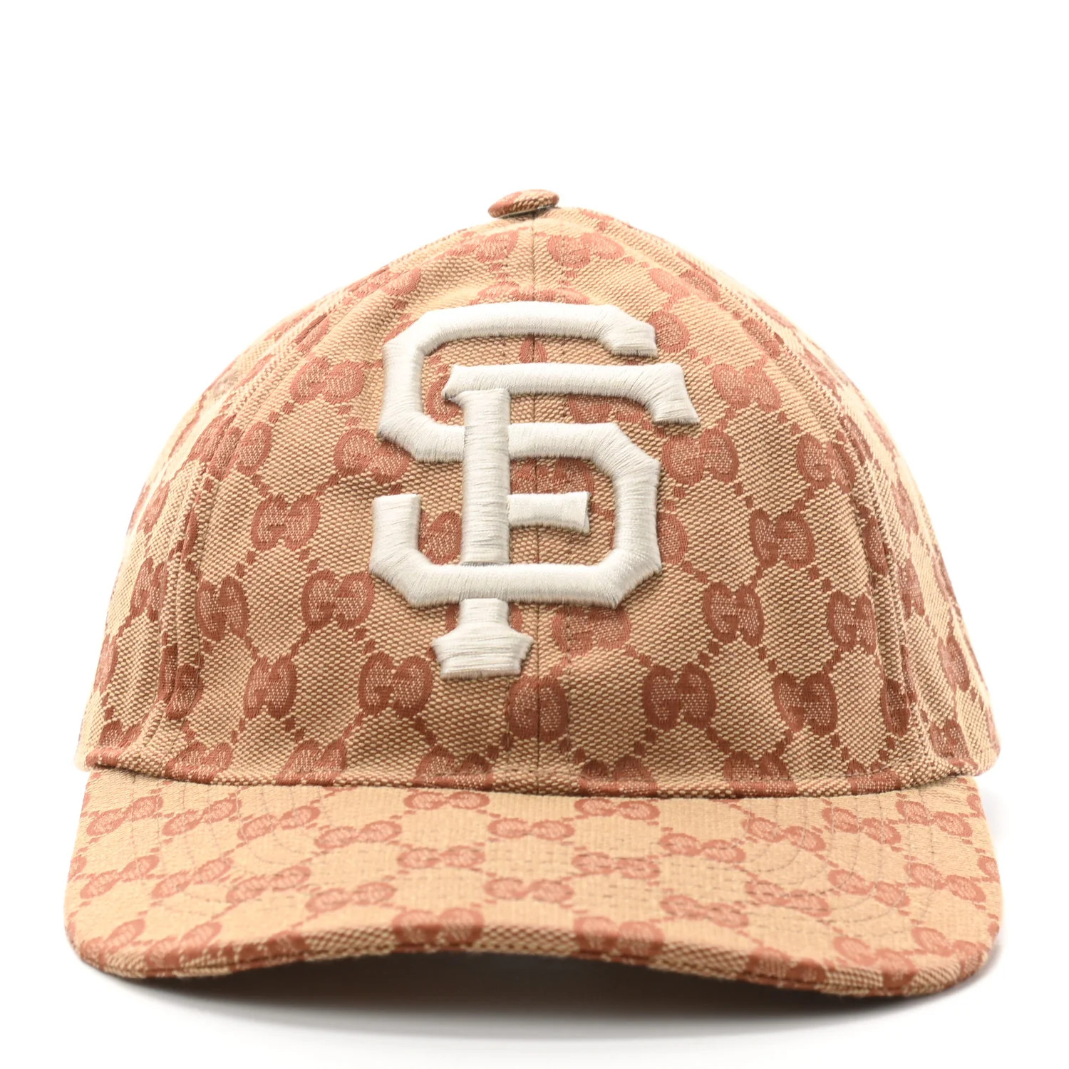 GUCCI X MLB Monogram SF Giants Baseball Hat 57-61 Beige Ruggine | FASHIONPHILE | FASHIONPHILE (US)