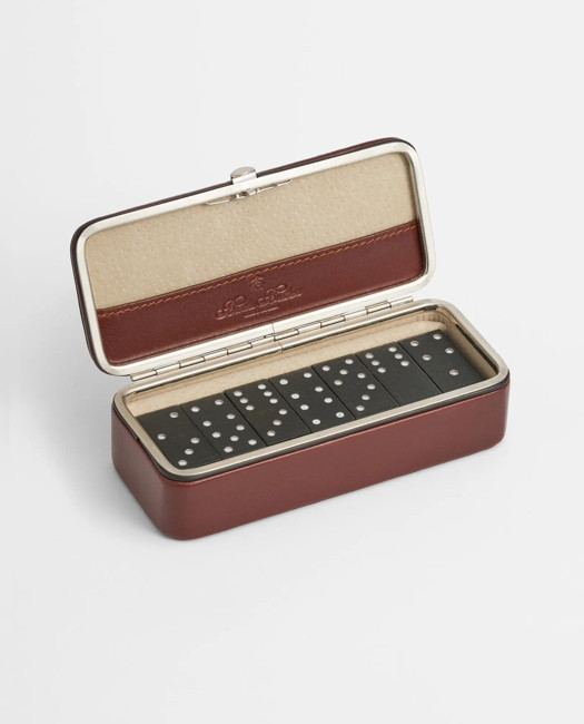 Brooks Brothers Men's Travel Dominoes Game With Calfskin Case Shoes | Brooks Brothers